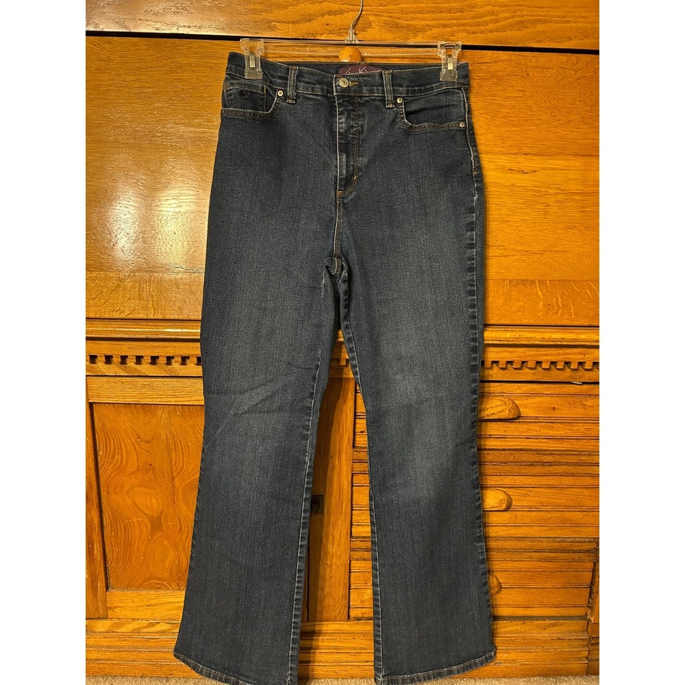 Gloria Vanderbilt Amanda Y2K High Rise Tapered Jeans Dark Wash Streetwear 10L